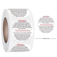 thumbnail image 2 of 500 etiquetas de advertencia Happy R en blanco y negro de 1.0 in., 2 of 5