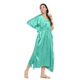 thumbnail image 3 of Gypsie Blu Satin Silk Kaftan for Women Sleepwear Maxi Dress Adjustable Nightgown Plus Size Kimono Sleeve Ladies Caftan Online, 3 of 6