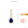 thumbnail image 3 of ANGARA Natural Twisted Infinity Blue Sapphire Drop Pendant in 14K Yellow Gold for Women (Size-7x5mm) | September Birthstone, Anniversary, Jewelry Gift for Women | Natural Blue Sapphire Necklace, 3 of 7