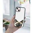 thumbnail image 5 of FINCIBO Soft Rubber Protector Cover Case for Apple iPhone 13 6.1" 2021 (NOT FIT Apple iPhone 13 mini 5.4" 2021/iPhone 13 Pro 6.1" 2021/iPhone 13 Pro Max 6.7" 2021), Animal Siamese Kitten Cat, 5 of 5