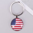 thumbnail image 3 of CIMAXIC US Flag Key Ring 2pcs US Flag Keychain Creative American Flag Keychain Key Ring Souvenir Patriotic Gift,2.36"X1.18"X0.2", 3 of 5