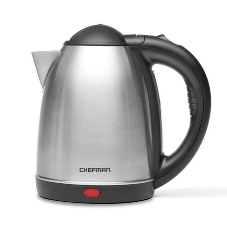 Chefman RJ11-17 1.7 Liter/1.8 Quart High Grade Stainless Steel 360 Degree Rotating Rapid Boil Cordless Electric Kettle with Boil Dry Protection and Easy-check Water View (Best Rapid Boil Kettle)