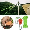 thumbnail image 4 of Colgador de cuerda de trinquete de polea perfecl 4mm 4m color Claro y Verde Claro, 4 of 8