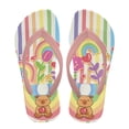 thumbnail image 2 of FUIALDOLG Boys Girls Flip Flops Cartoon Capybara&Rainbow Print Child Summer Slip-on Thong Sandals Beach Pool Water Shoes(Little/Big Kid) Size 11, 2 of 7