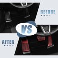 thumbnail image 3 of 3 Pcs Red Anti Slip No Drilling Aluminum Alloy Pedal Covers Foot Rest Pedal Pads for Mazda 2 3 6 CX-3 CX-5 CX-9, 3 of 6