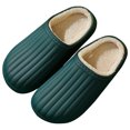 thumbnail image 1 of Winter Slides Unisex Waterproof Non-skid Plush House Sandals Slip on Slippers, 1 of 10