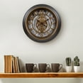 thumbnail image 4 of La Crosse Clock 20 inch Bronze Antiqued Gears Vintage Quartz Analog Wall Clock, 404-3051C, 4 of 5