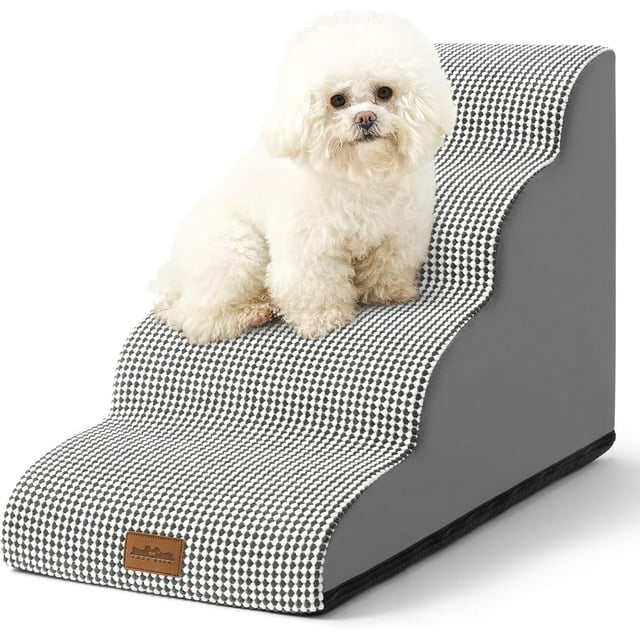 Dog Stairs for Small Dogs .” H Pet Step with Leakproof Cover High Density Foam Cat Ramp for Couch Sofa or Chair Lightweight Durable Comfort .x.x Step