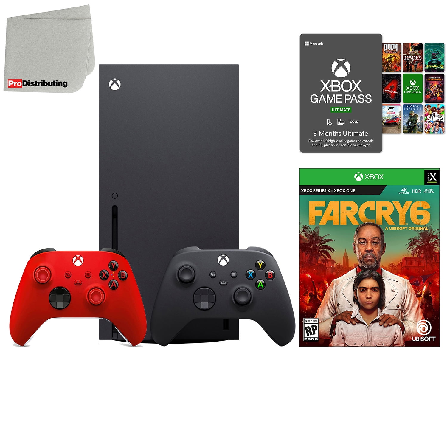 Microsoft Xbox Series X 1TB Video Game Console with Extra Wireless  Controller - Pulse Red - Far Cry 6 Standard Edition, 3-Month Game Pass  Ultimate and Microfiber Cleaning Cloth - Walmart.com