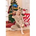 thumbnail image 5 of Ekouaer Women' 2 Piece Pajamas Fuzzy Fleece Sleepwear Set Long Sleeve Outfits 2025 Fall Loungewear, 5 of 6