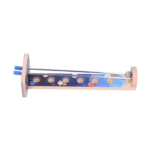 Juguete de riel guía de cuentas de equilibrio de madera para niños, juguete educativo interactivo para padres e hijos (espacio)
