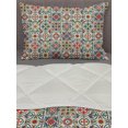 thumbnail image 3 of Moroccan Comforter & Sham Bedding Set, Colorful Azulejo Pattern Portuguese Ornamental Abstract Floral Arrangements Leaves, 3 pcs Duvet Set Microfiber Filling Quilt, 5 Sizes, Multicolor, by Ambesonne, 3 of 4