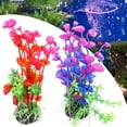 thumbnail image 4 of Plastic Aquarium Artificial Vivid Shape High Simulation Safe Water Plant Accessory for Fish Tanks Landscape DecorationOne Purple One Red, 4 of 12
