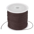 thumbnail image 1 of Unique Bargains 0.8mm x 109 Yard Nylon Satin Cord 0.8mm Beading String Braided Rope, Brown, 1 of 6