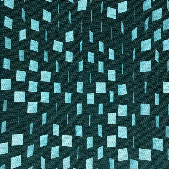 Ahgly Company Machine Washable Indoor Square Transitional Deep Teal Green Area Rugs, 5' Square