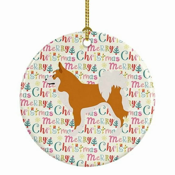 Icelandic Sheepdog Ceramic Ornament 2.8 in x 2.8 in