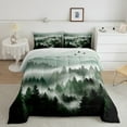 thumbnail image 2 of jejeloiu Retro Natural Landscape Bedding Comforter Set,Jungle Mountain Range Twin Comforter Sets,Green Black Bedding Set For Kids,Breathable Home Decor Reversible,2-Piece, 2 of 8