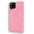 thumbnail image 2 of Mantto Cases for Samsung Galaxy A12 5G Magnetic Wallet Case for Women Card Holder Flip Cover Embossed Mandala Flower Kickstand PU Leather Magnetic Folio with Strap, Pink, 2 of 8