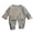 Grey, variant on Ulanda Snug-fit 2-Piece Toddler Pajamas 100% Organic Cotton Long Sleeve for Boys (Coffee, 5-6 Years)
