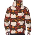 thumbnail image 7 of Lsque Autumn White Pumpkin Pattern Casual Men's Hoodie,Hooded Sweatshirt with Kangaroo Pocket,Pullover Hoodie-X-Large, 7 of 7