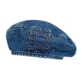 thumbnail image 2 of Denim Hat casco Mujeres para francés Capítulo Causer Pintor para vacaciones de viaje Azul oscuro, 2 of 8