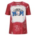 thumbnail image 1 of Camiseta holgada de manga corta con cuello en V y estampado informal elegante para mujer OAVQHLG3B Store  lin121212, 1 of 5