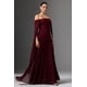 thumbnail image 4 of Vestido Solvia con hombros descubiertos y mangas largas, maxi fruncido, 4 of 6