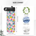 thumbnail image 4 of Yiaed Pineapple And Leaves Print Water Bottle with Straw Lid, Stainless Steel Double Wall Insulated Water Bottle | Leak-Proof and Spill-Proof Water Bottle, 4 of 8