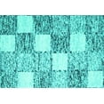 thumbnail image 1 of Ahgly Company Indoor Rectangle Checkered Turquoise Blue Modern Area Rugs, 5' x 8', 1 of 4