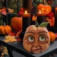 thumbnail image 2 of Expressive Pumpkin Reign Ornaments Funny Pumpkin Face Decoration Props for Haunted House Bar Party Decor (D), 2 of 5