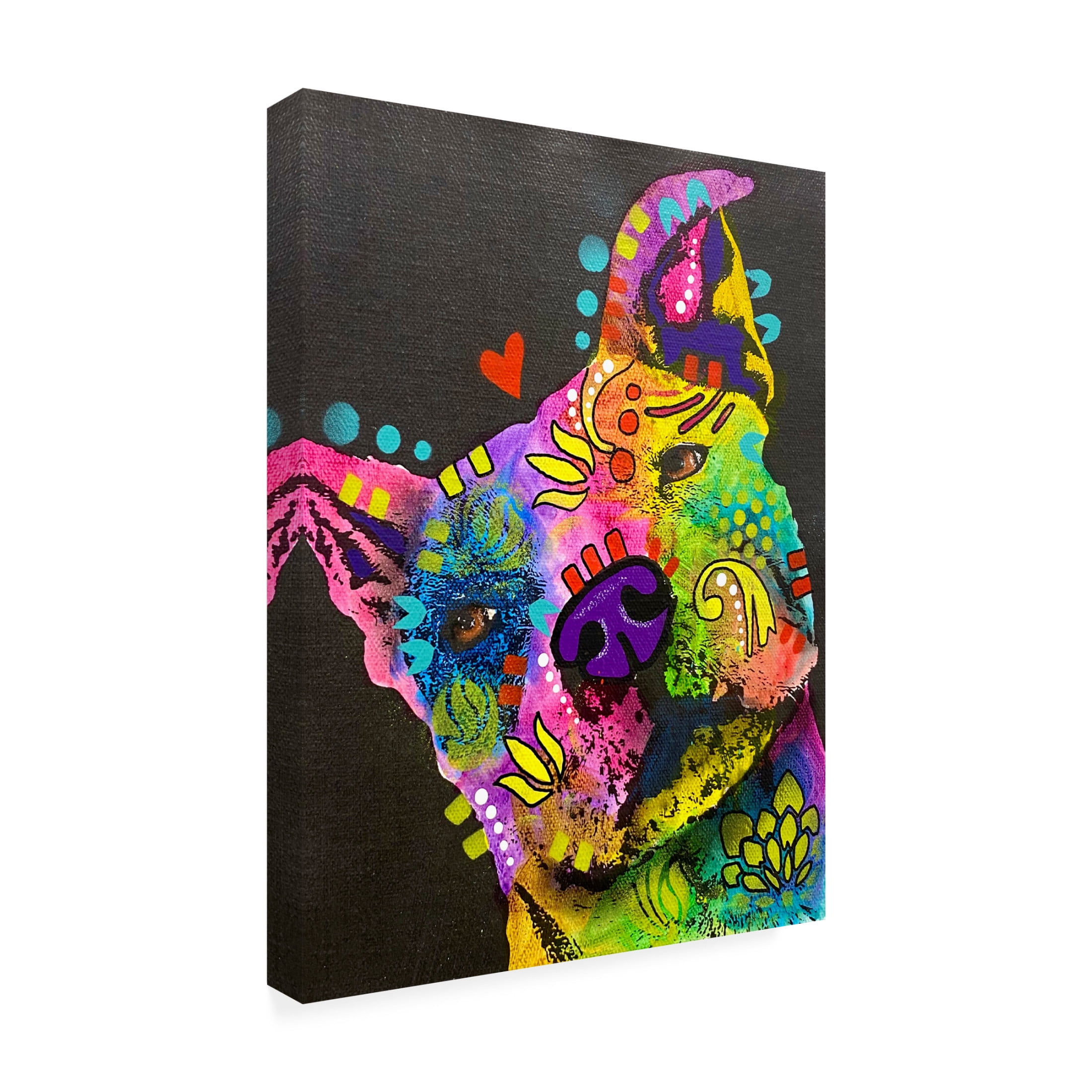 Canvas Wall Art - Dean Russo 'Sideeye Love' Wall Art for Living Room, Bedroom, or Office Décor by Trademark Fine Art - 14 x 19 Inches
