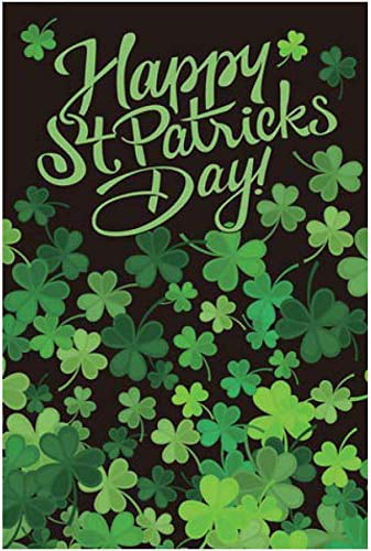 St Patrick's Day Lucky Shamrocks Garden Flag  12 1/2" x 18" 