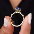 thumbnail image 3 of K-KED Pretty 18k Yellow Gold Plated Cubic Zirconia Rings Wedding Delicate Jewelry Size 5-12-Blue-5-1#, 3 of 6