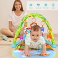 thumbnail image 6 of Baby Gym Play Mats Baby Toys Tummy Time Musical Activity Center for Newborn Infant Toys Piano Baby Play Mat Music & Light Newborn Infant Gifts, Baby Toys 0-3 6 9 12 Months, Dinosaur Style, 6 of 7