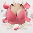 thumbnail image 4 of Comfortable Bras for Women Pullover Bra Feature V-Neck Nursing Bra Style W-1126 Pinks 3XL, 4 of 7