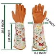 thumbnail image 5 of Longs Gants de Jardinage Femmes Émondage Écharde Preuve Gants de Jardin avec Protection Extra Long avant-Bras, Rose Émondage Ponction Résistant Fleur de Soleil, 5 of 5