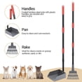thumbnail image 2 of Dog Pooper Scooper, 2 Pack Adjustable Long Handle, Black Red, 2 of 8
