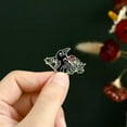 thumbnail image 7 of K-KED gothic punk brooch Moon Flower Brooch bird feather brooch Crow Brooch Lapel pi /-4, 7 of 7