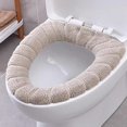thumbnail image 3 of Cuarto de baño suave más cálido Tela lavable Tapón Lavable Cubierta Asiento Tapa Closestool Pads Dido Hogar, 3 of 4