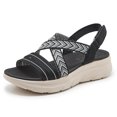 thumbnail image 2 of Sandalias Planas Con Cruzadas para Mujer Antideslizante Transpirable Viajes Al Aire Libre, 2 of 9