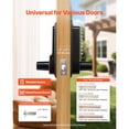 thumbnail image 3 of Mechanical Keyless Entry Door Lock 2.0 Code Upgrade 4-7 Digits Code Single-Sided Push Button Combination Keypad Door Lock with Handle Auto Locking for Indoor or Outdoor Oil-Rubbed Bronze, 3 of 12
