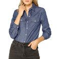 thumbnail image 1 of INSPIRE CHIC Chemise à Pois à Manches Longues et Col Pointu pour Femmes, 1 of 4