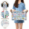 thumbnail image 5 of Yayeee Foldable Storage Basket for Shelves with Handles Waterproof Cloth Bins, Blue Retro Pattern, 5 of 7
