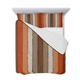 thumbnail image 7 of Quilts King Size Bedding Set, Burnt Orange Brown Lightweight Quilted Comforter, Farmhouse Vintage Wooden Soft Reversible Bedspread Coverlet with Pillow Covers for All Season, 96" x 106", 7 of 7