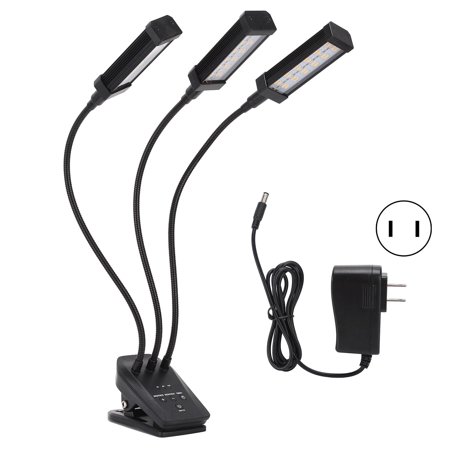 

LED Grow Light 3 Head 360° Adjustable Timed Plant Grow Lamp for Greenhouse Office 100240VBlack US Plug