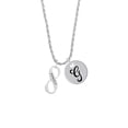 thumbnail image 2 of Delight Jewelry Silvertone Family Infinity Sign Silvertone Script Initial Disc - G - Charm Necklace, 20"+3", 2 of 4