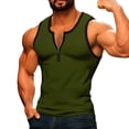 thumbnail image 5 of DGMIOCS Men's Solid Color Tank Top Sleeveless Casual Basic Summer Daily Tee Green L, 5 of 5