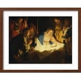 thumbnail image 2 of Art.com The Adoration of the Shepherds, 1622 Giclee Print by Gerrit van Honthorst, Brown Frame Wall Art, 21" x 17", 2 of 5