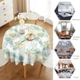 thumbnail image 4 of Odenmar Daisy Floral Round Tablecloth 60 Inch, Farmhouse Waterproof Table Cover, Rustic Flower Design for Dining Table, Kitchen, Party Indoor Outdoor, 4 of 6