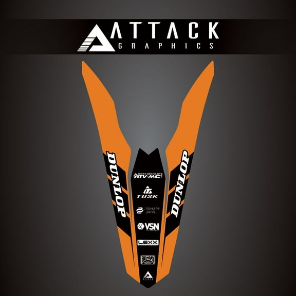 Attack Graphics Renegade Rear Fender Decal Orange for KTM 300 XC 2011-2015